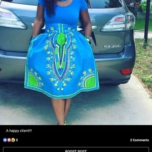 Dashiki Midi skirt
